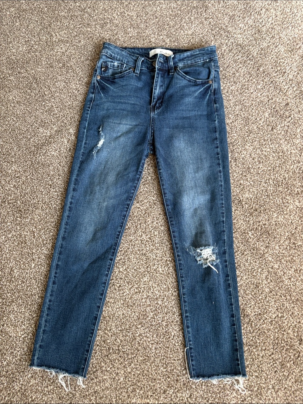 KanCan Distressed Dark Blue Boyfriend Jeans